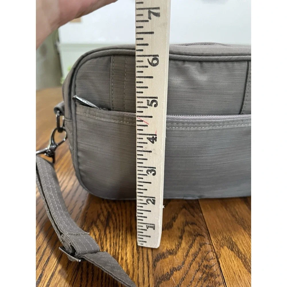Lug Carousel Crossbody Belt Bag Purse Gray Brown Quilted Convertible